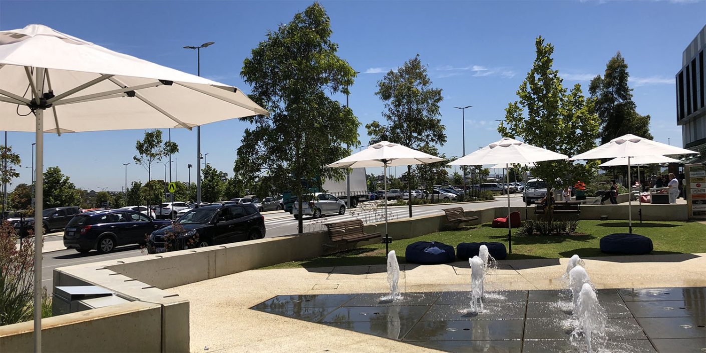 Cafe Umbrellas Cockburn Gateway Perth